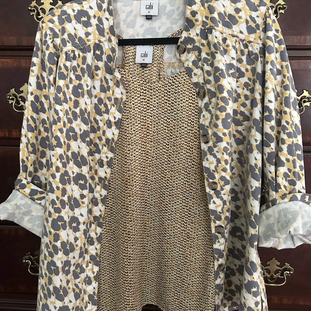 CAbi Beige Patterned Camisole Top - Picture 5 of 5